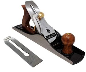 Bench Plane No. 5 – Iron Jack Plane – Fully Adjustable Wood Hand Planer, 14-Inches Long with 2-Inch Cutter, Includes 2 blades – Caliastro