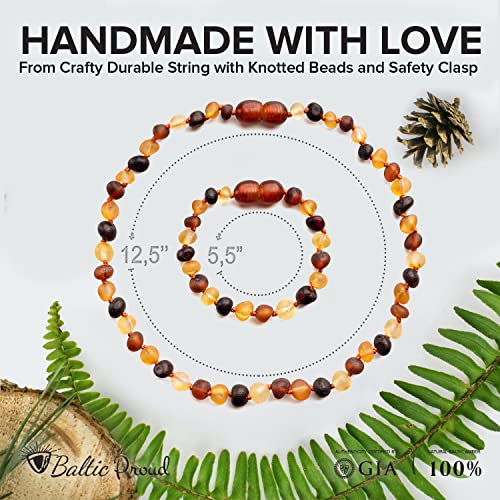 Raw Baltic Amber Necklace and Bracelet Gift Set (Unisex Multi Raw 12.5 Inches/5.5 Inches) – Certified Premium Quality Raw Baltic Sea Amber | The Storepaperoomates Retail Market - Fast Affordable Shopping