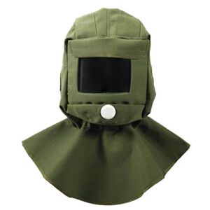 YaeTek Sand Blasting Hood Shawl Cap Sandblaster Mask Face Protective Gear Mask Sandblaster Helmet Anti-dust Hood, Canvas (Green Color)
