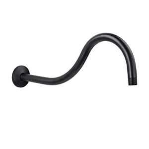 Shower Head Extension Arm by JS Jackson Supplies, 16 inch Assembled Length, High Arc Long Extender Pipe, Great for Rain Fall Showerhead, Oil Rubbed Bronze Finish
