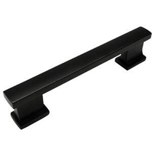 10 Pack – Cosmas 702-5FB Flat Black Contemporary Cabinet Hardware Handle Pull – 5″ Inch (128mm) Hole Centers