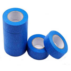 Blue Painters Tape Masking Tape 1 inch,Medium Adhesive,No Residue DIY or Professional Painter (6 Pack，22yard per roll)