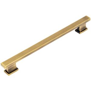 10 Pack – Cosmas 702-192BAB Brushed Antique Brass Contemporary Cabinet Hardware Handle Pull – 7-1/2″ Inch (192mm) Hole Centers