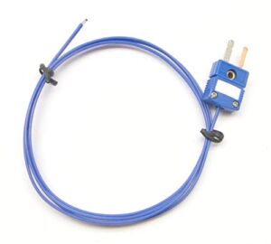 Blue T-Type Thermocouple AWG 24 Wire Sensor Probe with FEP Insulation 500 °F or 260 °C – 3 ft