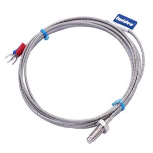 Twidec/1/4″ Screw Probe Temperature Sensor K Type Thermocouple 2 Meters Cable Temperature Range: 0-600°C LT-104