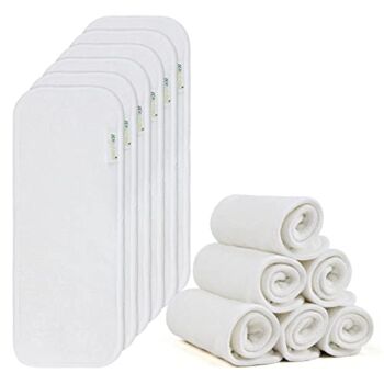 wegreeco Reusable Soft 4 Layers 12 Pack Bamboo Inserts for Baby Cloth Diaper,High Absorbing Washable Liners | The Storepaperoomates Retail Market - Fast Affordable Shopping