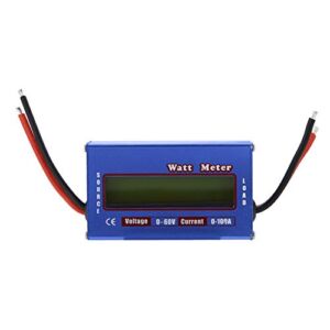 Watt Meter, Digital Power Analyzer with Digital LCD DC 60V 100A Wattmeter for Voltage (V) Current (A) Power (W) Charge(Ah) and Energy (Wh) Measurement