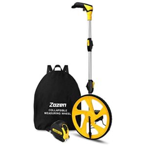 Measuring Wheel Zozen Collapsible with Kickstand and Cloth Carrying Bag Measurement 0-9,999 Ft.