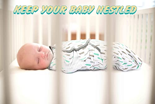 Baby Swaddle Blanket Boy Girl, 3 Pack Small-Medium Size Newborn Swaddles 0-3 Month, Infant Adjustable Swaddling Sleep Sack, Aqua | The Storepaperoomates Retail Market - Fast Affordable Shopping