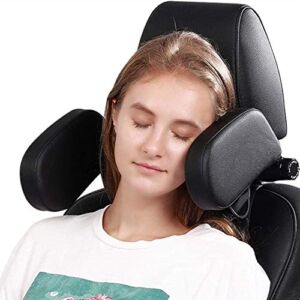 Xergur Car Headrest Pillow, Memory Foam Road Pal Headrest, Adjustable Car Seat Head Neck Support Pillow for Kids and Passenger – Sleep Better on Long Trips (Black)