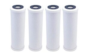 Set of 4 Compatible for Water Filter GE GXWH04F, GXWH20F, GXWH20S & GXRM10 Multi-Pack, Carbon Block Replacement Cartridge by IPW Industries Inc.