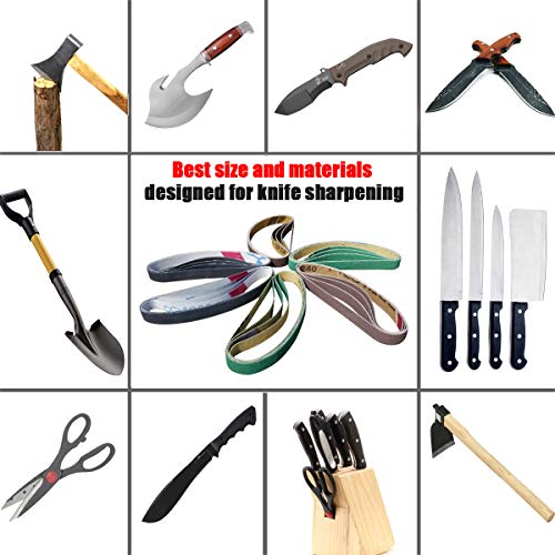 24 Pcs 1/2″ x 12″ Replacement Belt Kit for Work Sharp Original Knife & Tool Sharpener and Combo Knife Sharpener (WSKTS & WSKTS-KT) – 80/120/240/400/1000/1200 Grits | The Storepaperoomates Retail Market - Fast Affordable Shopping