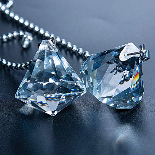 2PCS Clear Pull Chain Crystal Prisms Drop Pendant Pull Chain for Ceiling Fan Light Decoration 50cm Extension Chain with Gift Box | The Storepaperoomates Retail Market - Fast Affordable Shopping