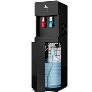 Avalon A6BLWTRCLRBLK Touchless Bottom Loading Cooler Dispenser-Hot & Cold Water, Child Safety Lock, Innovative Slim Design, Holds 3 or 5 Gallon Bottles-UL/Energy Star Approved-Black