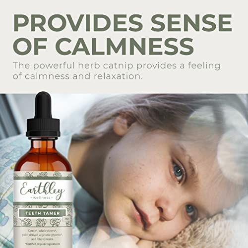 Earthley Wellness, Teeth Tamer, Natural Teething Relief, Soothes Drooling, Irritability and Pain Due to Teething or Toothaches, Pure, Organic Ingredients; Essential Oil-Free and Alcohol-Free (1 oz) | The Storepaperoomates Retail Market - Fast Affordable Shopping