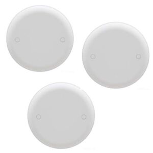 Carlon CPC4WH Ceiling Fan Box Cover, Round, Blank, 4-Inch Diameter, White, 3 PACK
