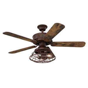 Westinghouse Lighting 7220500 Barnett 48-Inch Barnwood Indoor, Dimmable LED Light Kit with Cage Shade, Remote Control Included Ceiling Fan