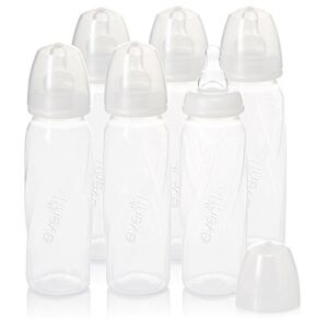 Evenflo Feeding Premium Proflo Vented Plus Polypropylene Baby, Newborn and Infant Bottles – Helps Reduce Colic – Clear, 8 Ounce (Pack of 6)