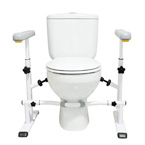 KMINA – Toilet Safety Rails for Elderly (330 lbs), Toilet Rails for Elderly Free Standing Adjustable Height Width, Heavy Duty Toilet Safety Frame with Arms, Handicap Toilet Seat, Easy Installation | The Storepaperoomates Retail Market - Fast Affordable Shopping