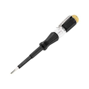 uxcell Voltage Tester AC 100-500V with 3mm Slotted Screwdriver with Clip for Circuit Test, Black