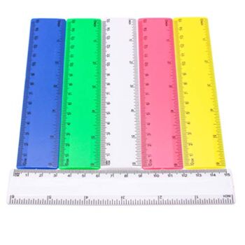 10 Pcs Colorful Plastic Straight Rulers with Inches and Metric Measuring Tool for Student School Office, 6 inch | The Storepaperoomates Retail Market - Fast Affordable Shopping