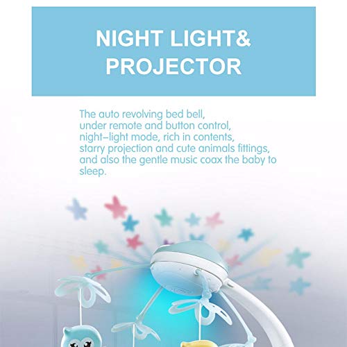 DONGKER Baby Musical Crib, Baby Crib Mobile with Projector and Night Light Hanging Rotating Rattles Best Gifts for Boys Girls | The Storepaperoomates Retail Market - Fast Affordable Shopping