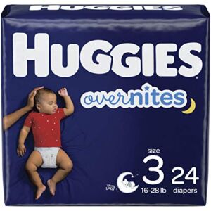 Nighttime Baby Diapers Size 3, 24 Ct, Huggies Overnites