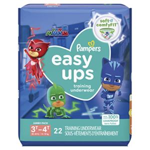Pampers Easy Ups Training Underwear Boys Size 6 4T-5T 18 Count, (Packaging May Vary)