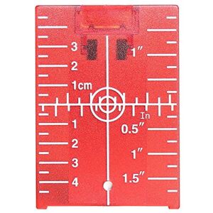 Huepar TP01R-Magnetic Floor Laser Target Plate Card with Stand for Red Beam Applications Enhancing The Visibility of Green Laser Lines or Points 1.3 Times