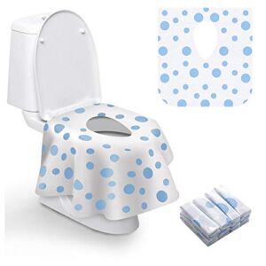 Toilet Seat Covers Disposable, Famard Extra Large Portable Potty Seat Covers for Toddlers, Soft and Waterproof Travel Potty Training Seat for Kids with Individually Wrapped (18 Packs)