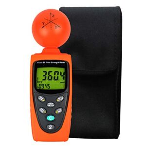 Triple Axis Radio Frequency (RF) Digital Field Strength Meter EMF Radiation Cell Phones, Smart Meters, Home Inspections 50MHz ~ 3.5GHz Frequency ElectroSmog Power Meter Tester