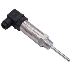 TWTADE Industrial Temperature Sensor Temperature Transmitter -50°C~+150°C, 2-Wire 4-20mA Signal Output 1/2″ NPT, Male Thread, Probe Rod Length: 50MM