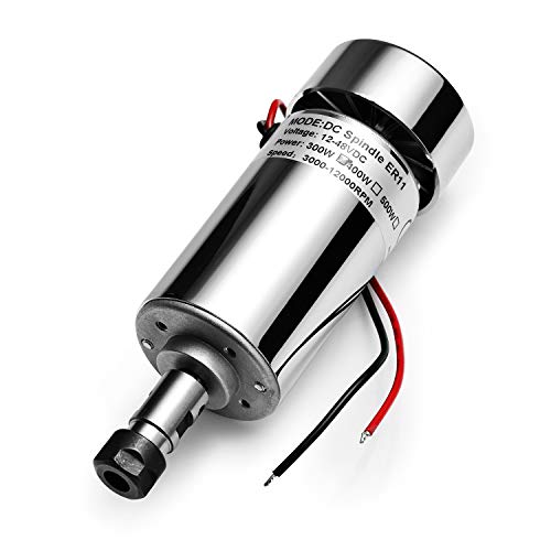 Genmitsu Air-Cooled 300W Brush DC Spindle Motor with 0-48V Output Adjustable Switching Power Supply, 52mm Clamp & ER11 Collet, ideal for CNC Machining | The Storepaperoomates Retail Market - Fast Affordable Shopping