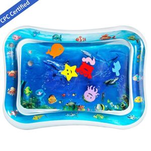 iHomeGarden Tummy Time Water Mat Infant Toys Inflatable Baby Water Mat for Toddlers, Water Play Mat Tummy Time Mat Early Development Activity Centers for 3 6 9 Month Newborn Boy Girl Fun Time