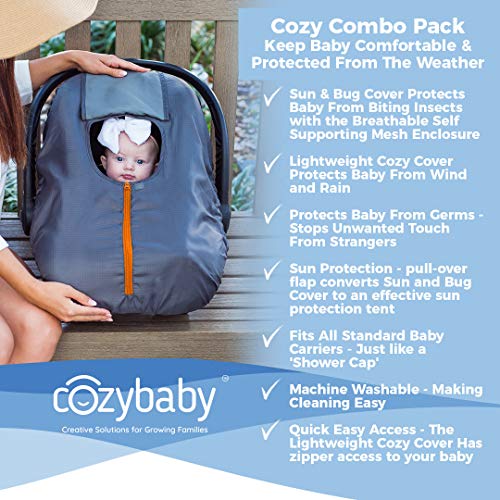 Cozy Combo Pack (Pink Grapefruit) – Sun & Bug Cover Plus a Lightweight Warm Weather Cozy Cover – Trusted by Over 6 Million Moms Worldwide – Protects Your Baby from Mosquitos, Insects, The Sun, Wind | The Storepaperoomates Retail Market - Fast Affordable Shopping