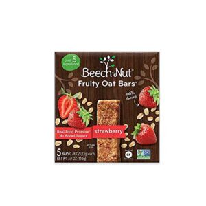 Beech-Nut Baby & Toddler Fruity Oat Bars, Strawberry, 0.78 Ounce Bars (Pack of 5)