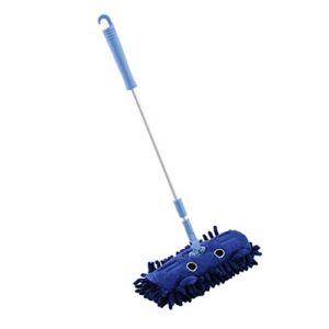 Tachiuwa Cleaning Mop Broom for Kids Mini Detachable Housekeeping Cleaning Broom Tools for Year and Up 3 Colors , Blue