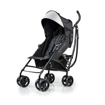 Summer 3Dlite Convenience Stroller, Jet Black – Lightweight Stroller with Aluminum Frame, Large Seat Area, 4 Position Recline, Extra Large Storage Basket – Infant Stroller for Travel and More | The Storepaperoomates Retail Market - Fast Affordable Shopping