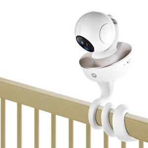 iTODOS Baby Monitor Mount for Arlo,Owlet,Goodbaby,Hellobaby,ANMEATE,Vtech,Motorola Baby Monitor and Most Universal Monitors Camera, Versatile Twist Mount Without Tools or Wall Damage -White