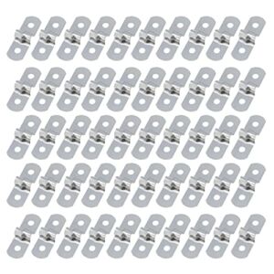 Sydien 50Pcs M5 Two Hole Strap U Bracket Tube Strap Stainless Steel Rigid Pipe Strap Clamp