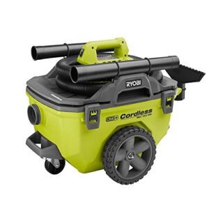 Ryobi 18-Volt ONE+ 6 Gal. Cordless Wet/Dry Vacuum (Bare-Tool) with Hose, Crevice Tool, Floor Nozzle and Extension Wand