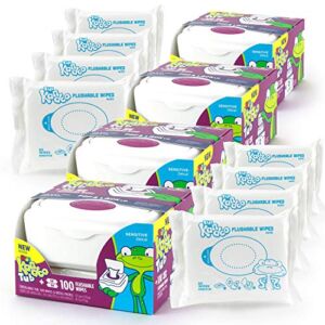 Kandoo Sensitive Tub + 100 Wipes – 4 Pack (4 Tubs, 8 Refills)