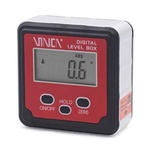 VINCA DLBA-01 Digital Level Box Protractor Angle Finder Gauge Inclinometer with ABS Hold Function Backlight and Magnetic Base