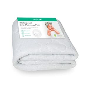 Newton Waterproof Mattress Crib Mattress Pad | 100% Breathable Proven to Reduce Suffocation Risk, Ultra-Plush, Universal Fit, 100% Washable