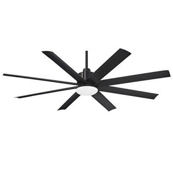Minka-Aire F888L-CL Slipstream 65 Inch Outdoor Ceiling Fan with Dimmable LED Light and DC Motor in Coal Finish | The Storepaperoomates Retail Market - Fast Affordable Shopping