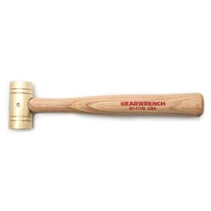 GEARWRENCH Brass Hammer with Hickory Handle, 1 lb. – 81-111G