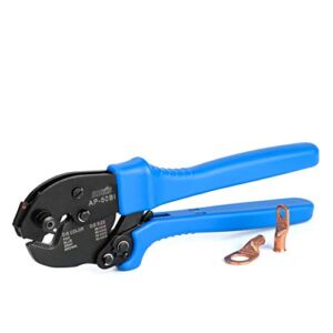 IWISS AP-50BI Battery Cable Ring Terminal Crimper for 8, 6, 4, 2AWG Copper Cable Lugs, Heavy Duty Wire Lugs and Battery Cable Ends