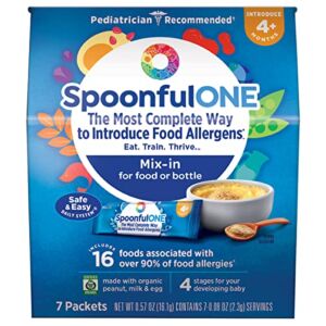 SpoonfulONE Food Allergen Introduction Mix-Ins | Smart Feeding for an Infant or Baby 4+ Months | Certified Organic (7 Packets)