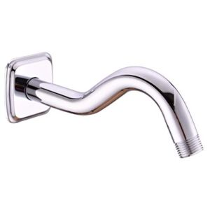 TRUSTMI 8-Inch Angled Shower Arm with Flange for Shower Head, Wall Mounted Stainless Steel Shower Extension Replace Pipe Tube, Chrome