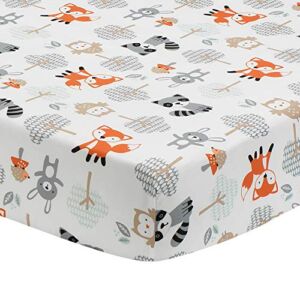 Bedtime Originals Woodland Friends Fitted Crib Sheet, Multicolor , 52x28x8 Inch (Pack of 1)